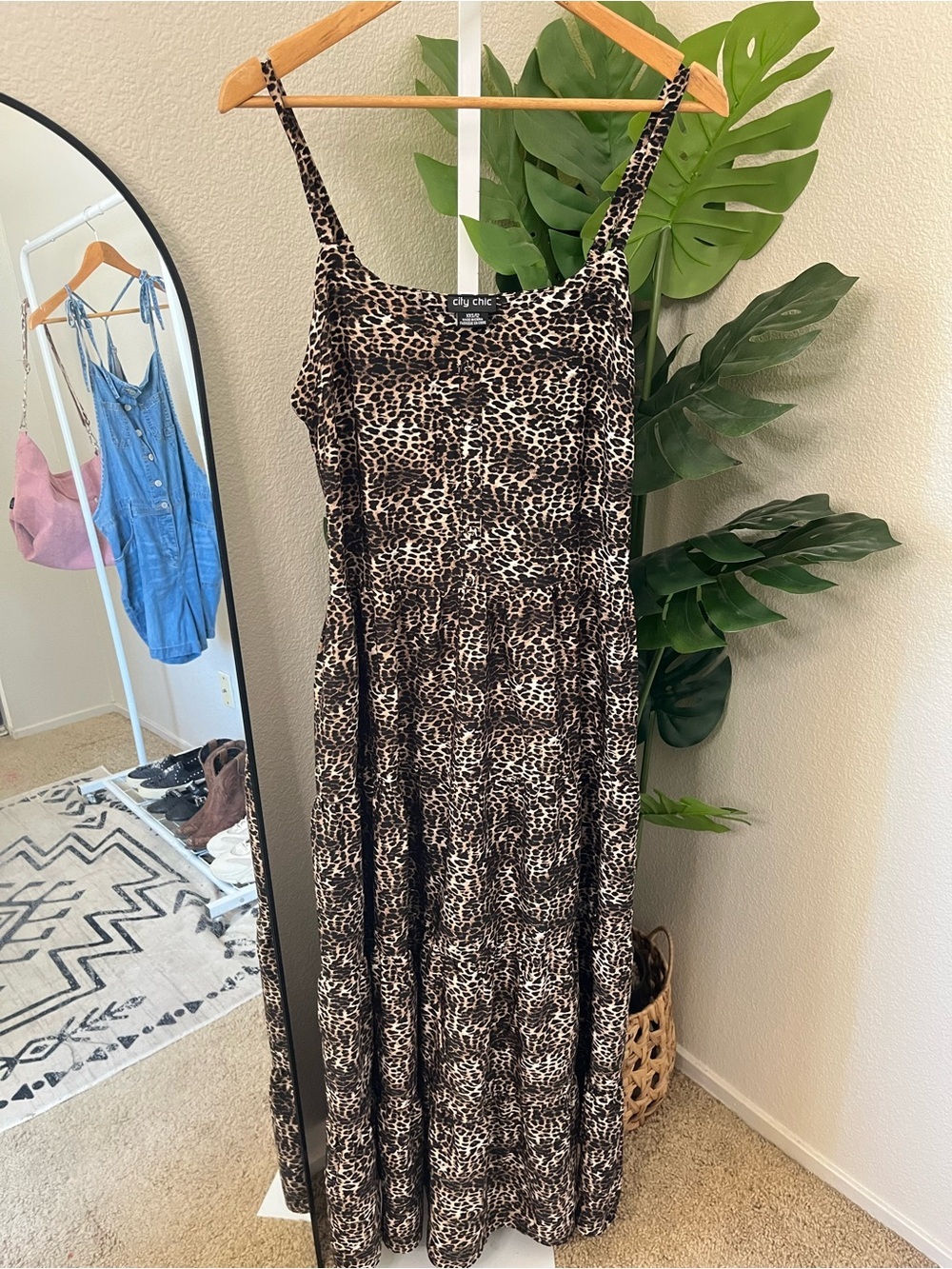 🖤 City Chic Maxi Aylin Leopard Print Maxi Dress XXS/12 NWT